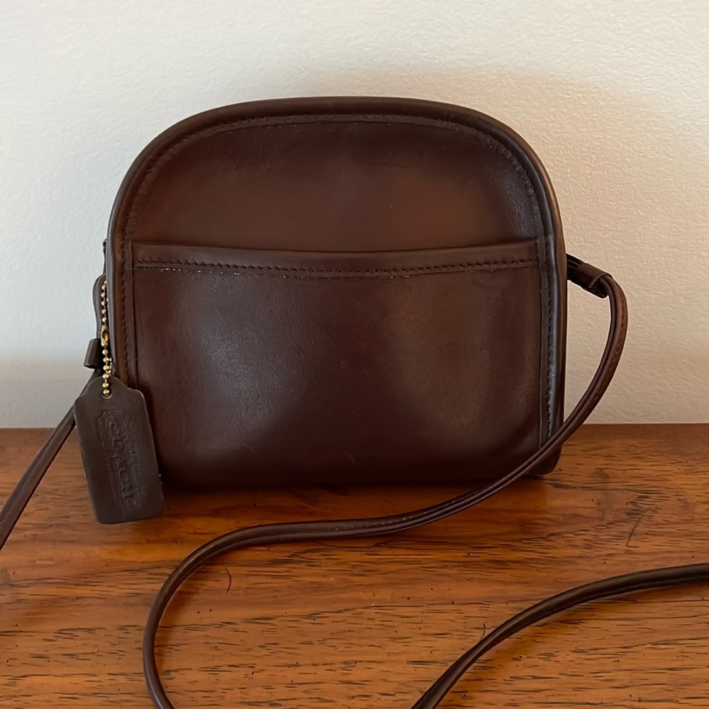 Vintage 90s Coach Abbie Leather Crossbody Shoulder Bag Brown
